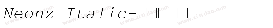 Neonz Italic字体转换